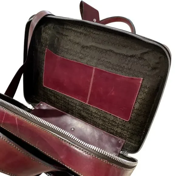 Zenori 1946 Firenze Vintage Maroon Red Briefcase